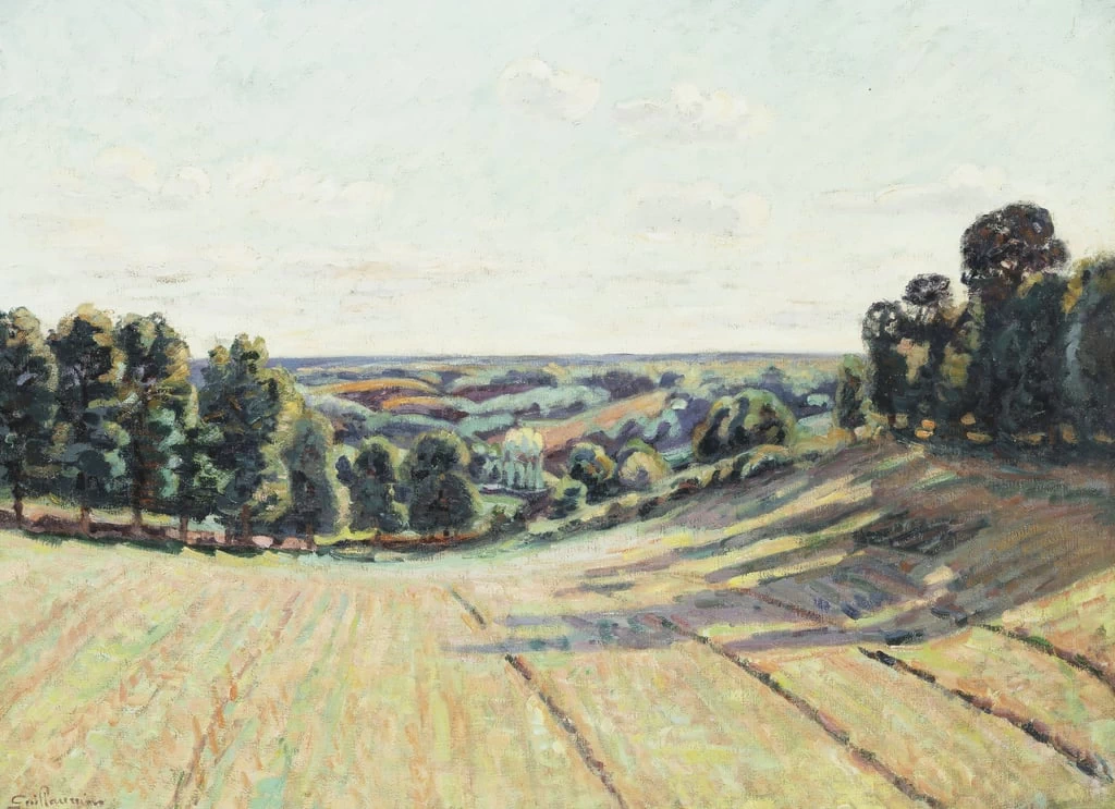 Paesaggio collinare a La Creuse, 1900 c